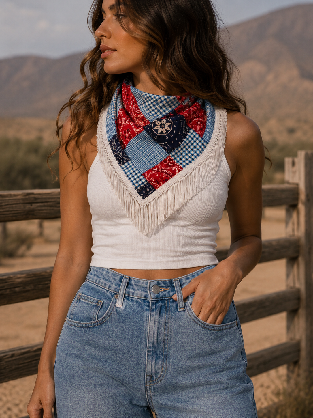 The Western Patchwork Bandana