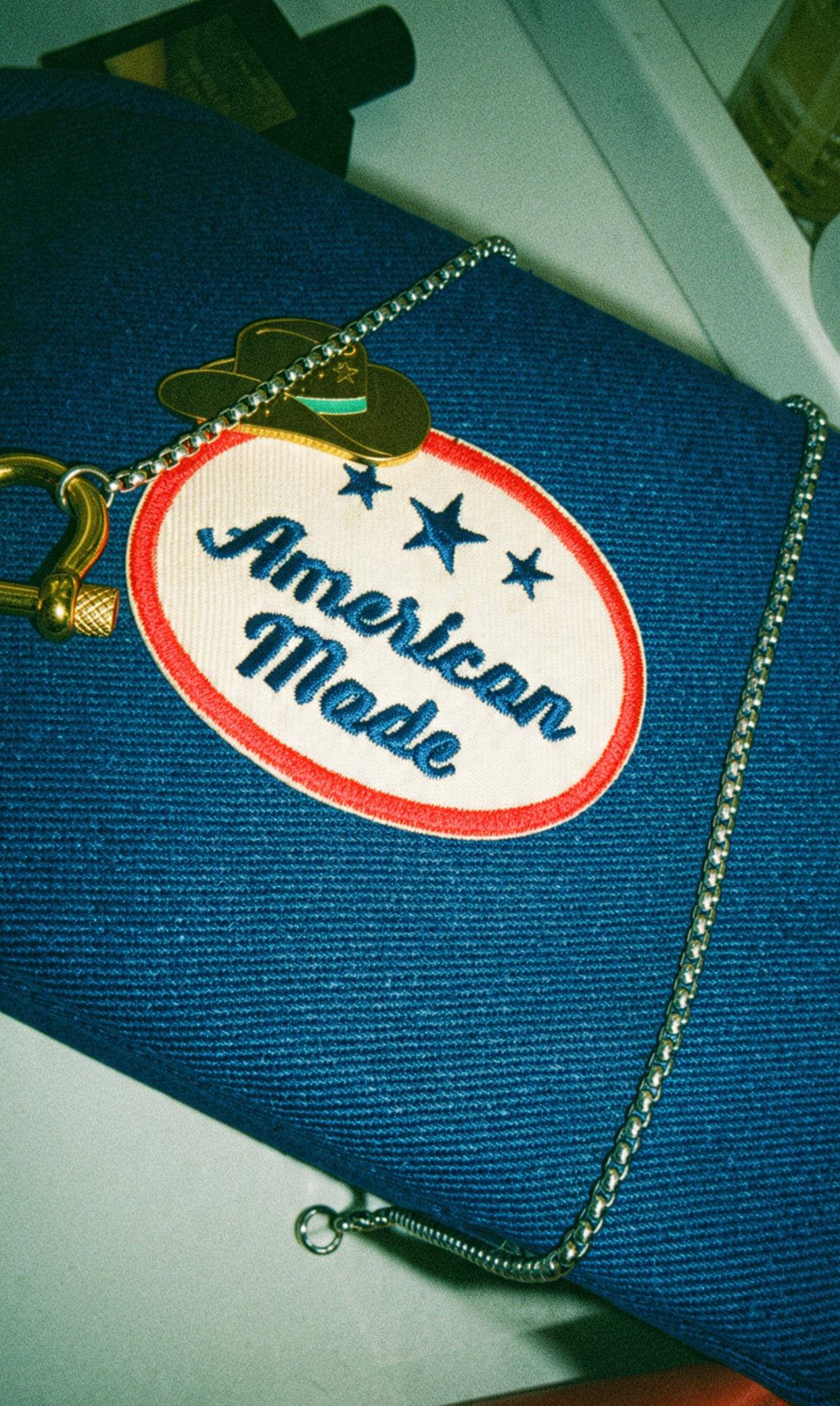 The American made denim pouch